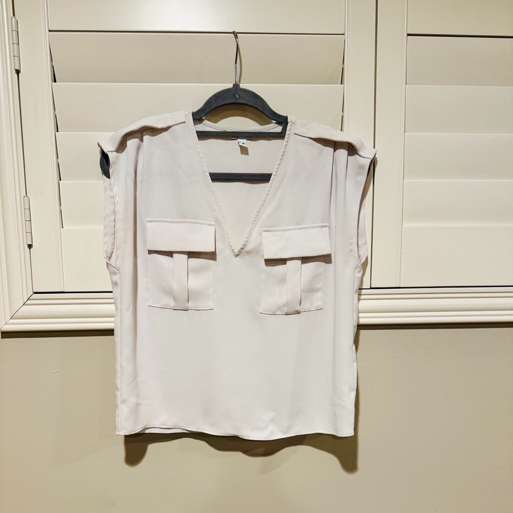 Express Ivory Sleeveless Top